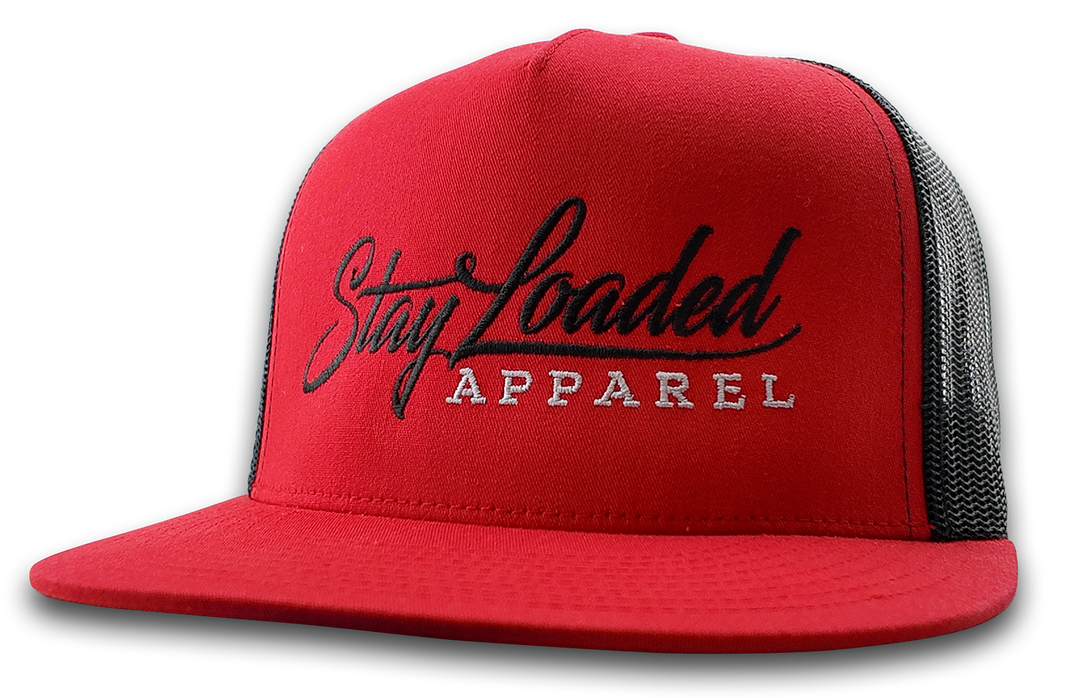 Movin Series Snap Back Mesh Hat - RED/BLACK