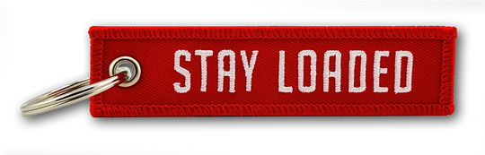 Stay Loaded Key Tag - Red