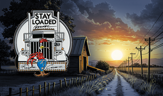 Rooster Cruiser Pin